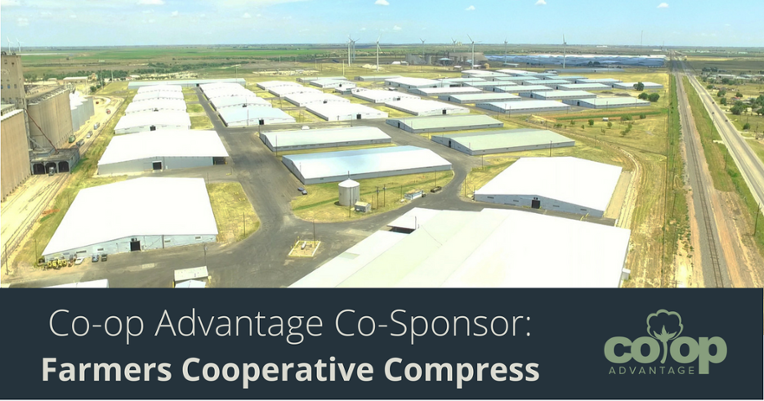 Aerial view of Farmers Cooperative Compress in Lubbock, Texas