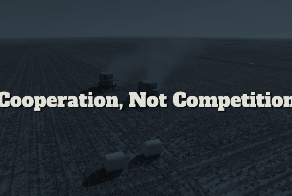 Cooperation not competition