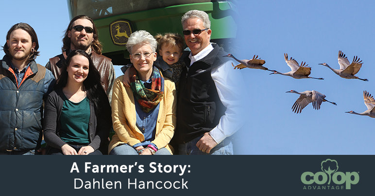 Dahlen Hancock Family and Sandhill Cranes